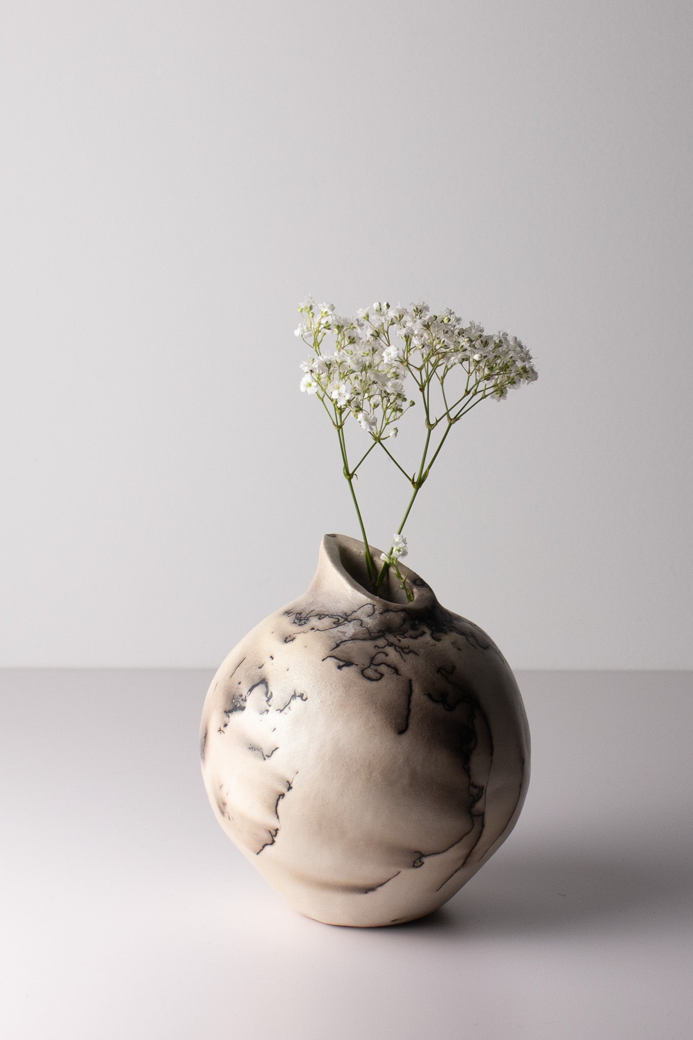 black & white raku vessel 04