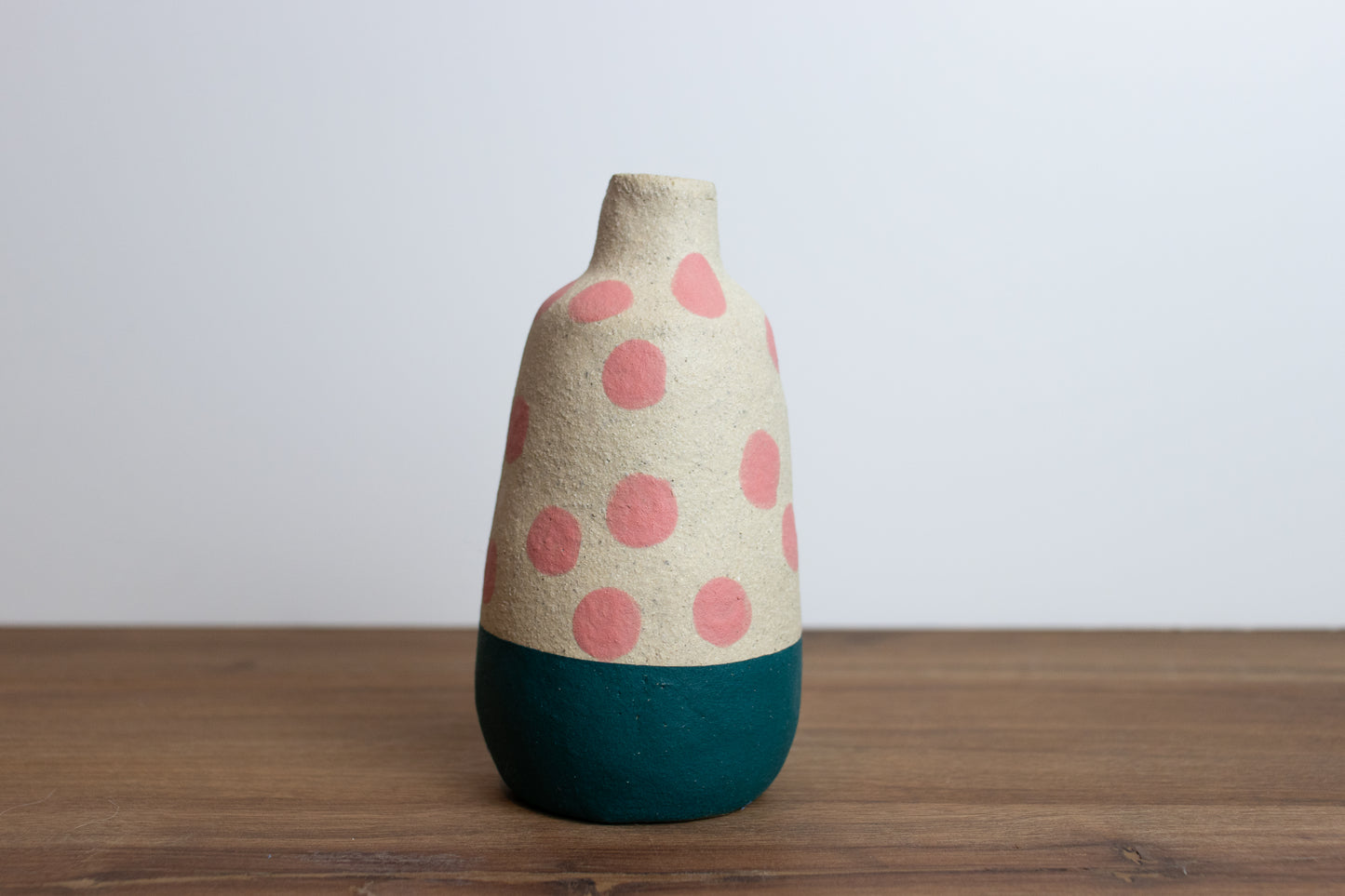 polka dot vase | pink & dark teal - harlow