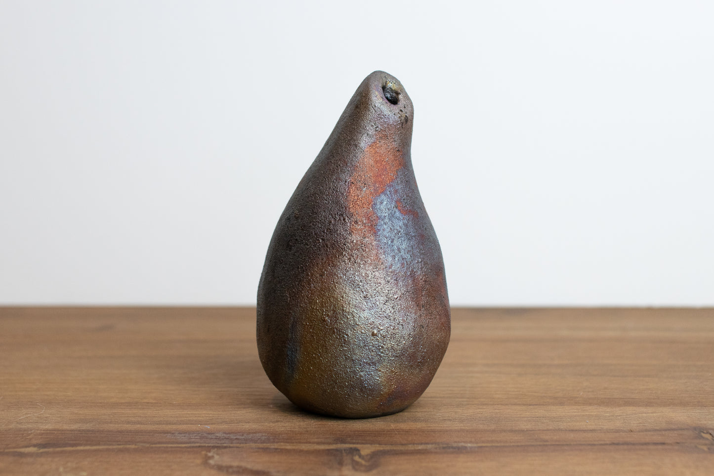 metallic teardrop raku vase 03 - harlow