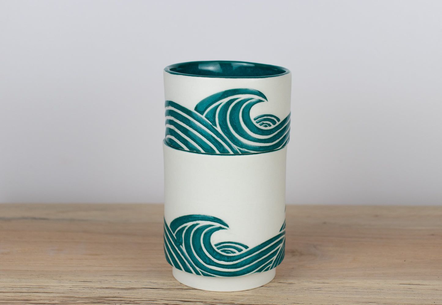 stacked folly tumbler - riptide design by jim sweeney