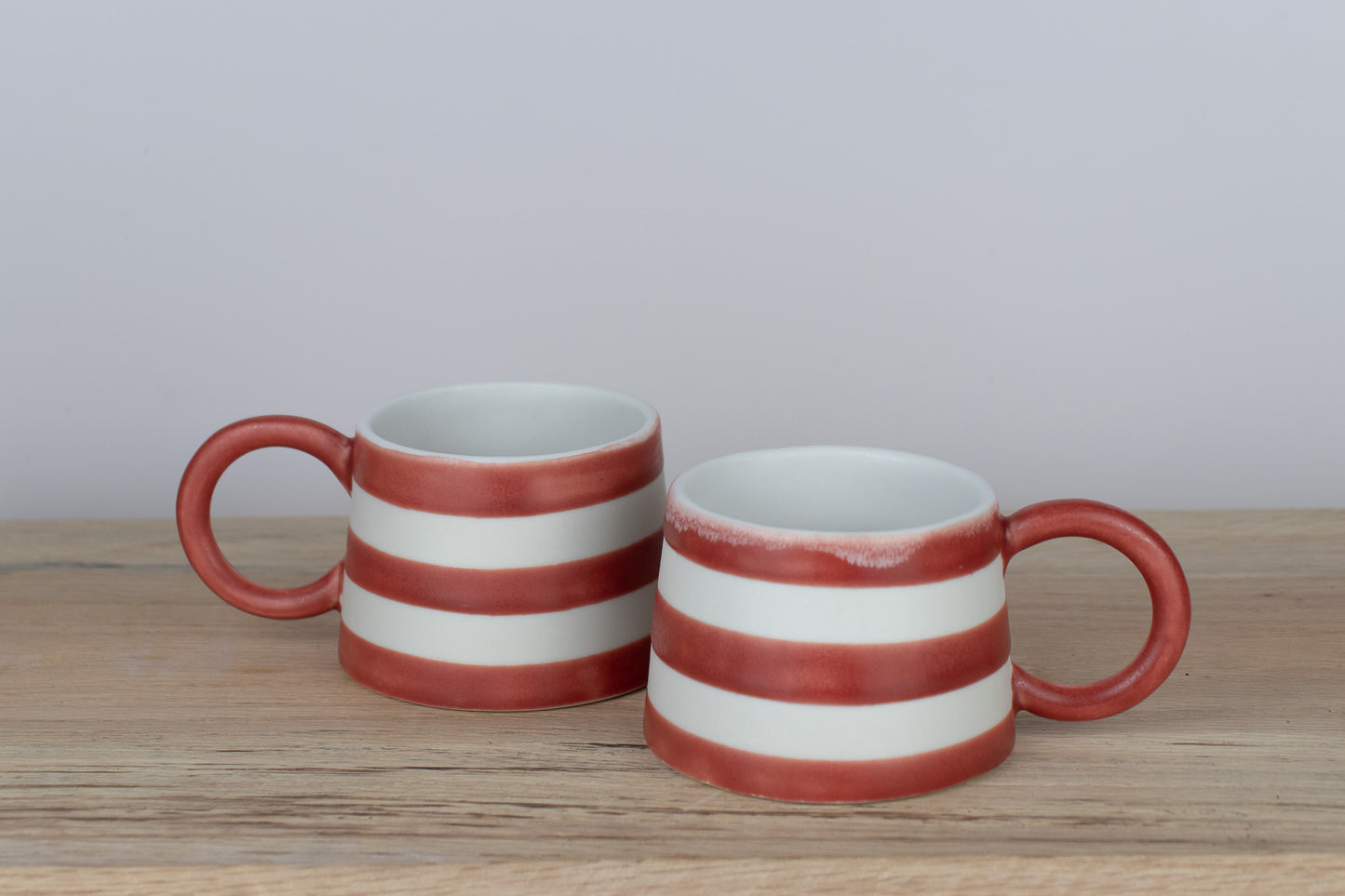 seafarer mug - burnt red stripe