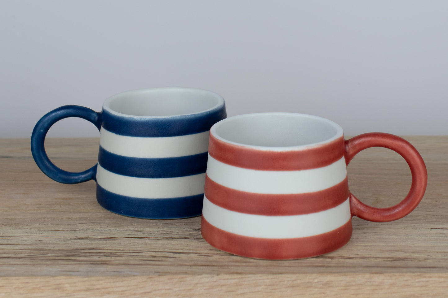 seafarer mug - burnt red stripe