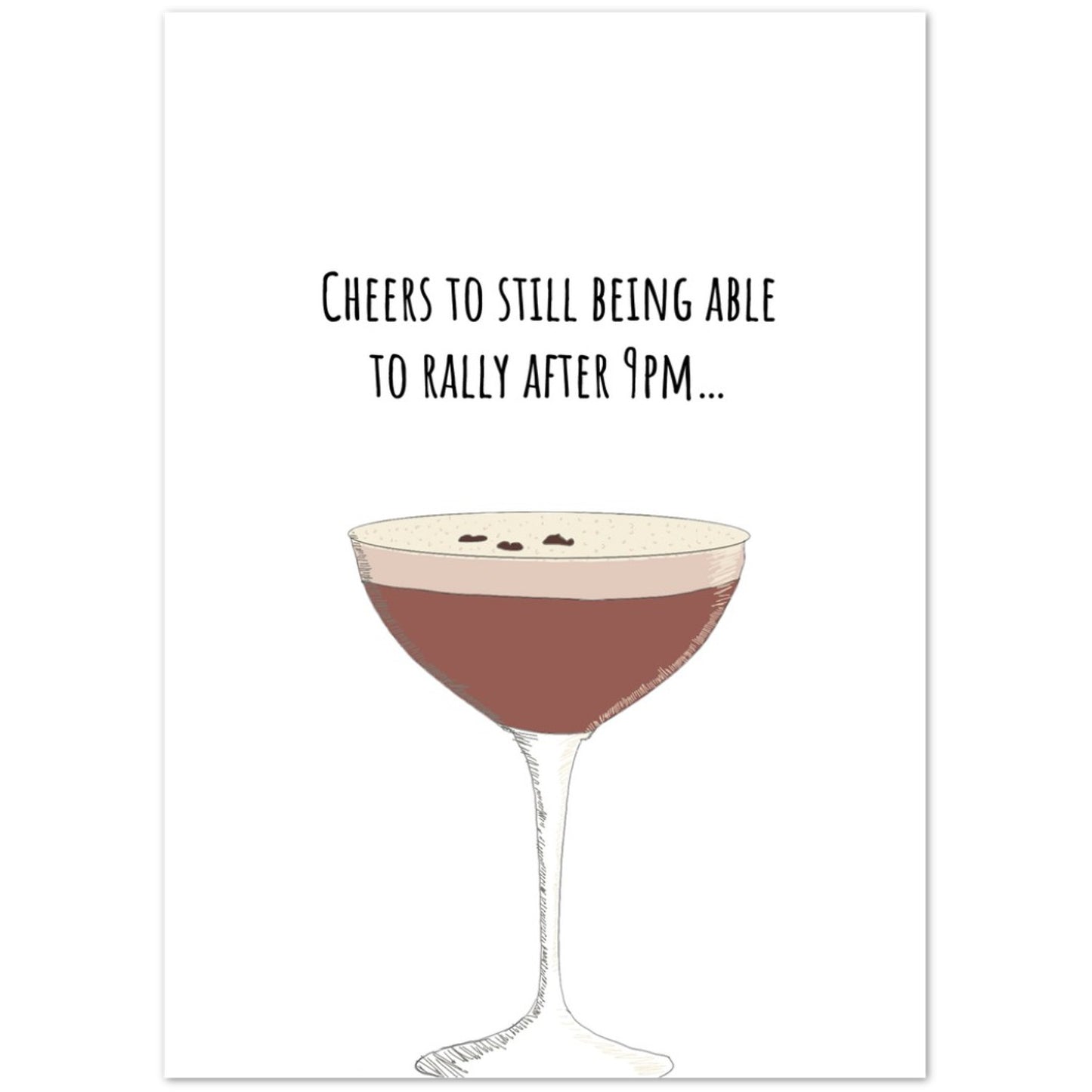 espresso martini birthday card