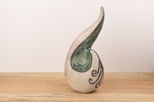 unfurl sculpture | raku sculpture