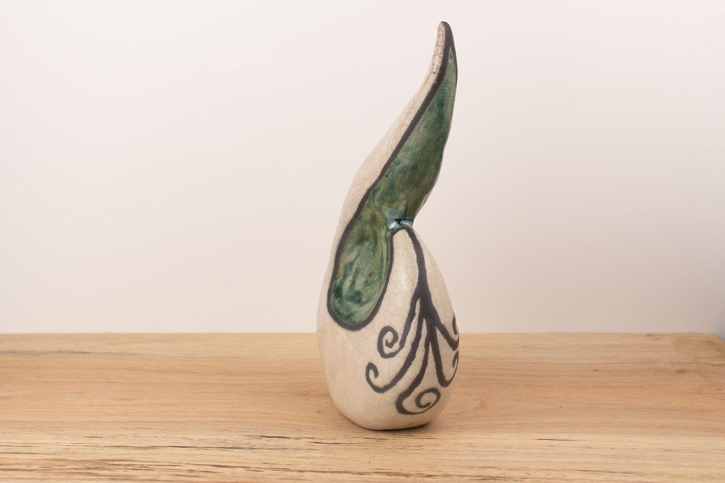 unfurl sculpture | raku sculpture