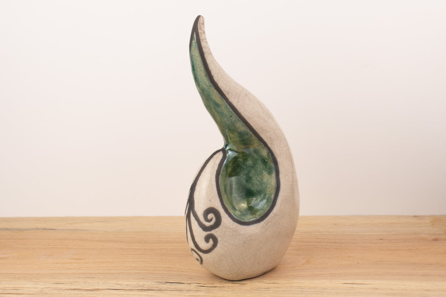 unfurl sculpture | raku sculpture