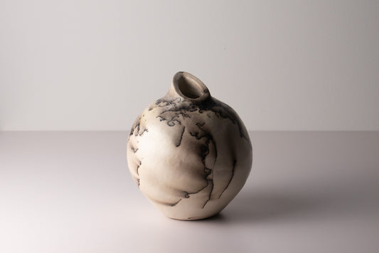 black & white raku vessel 04