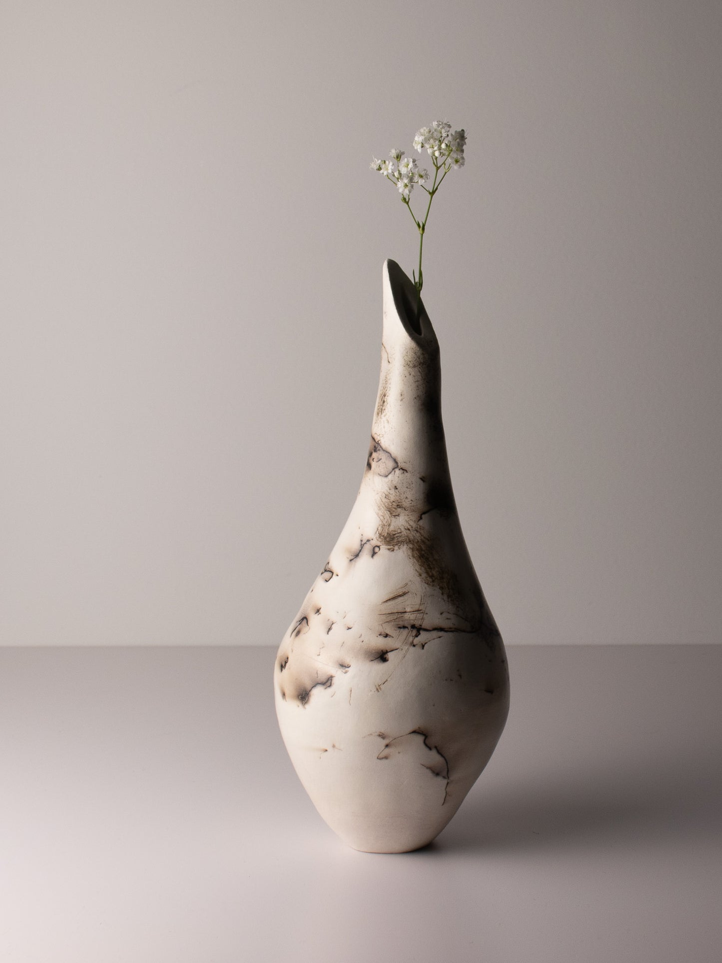 black & white raku vessel 02
