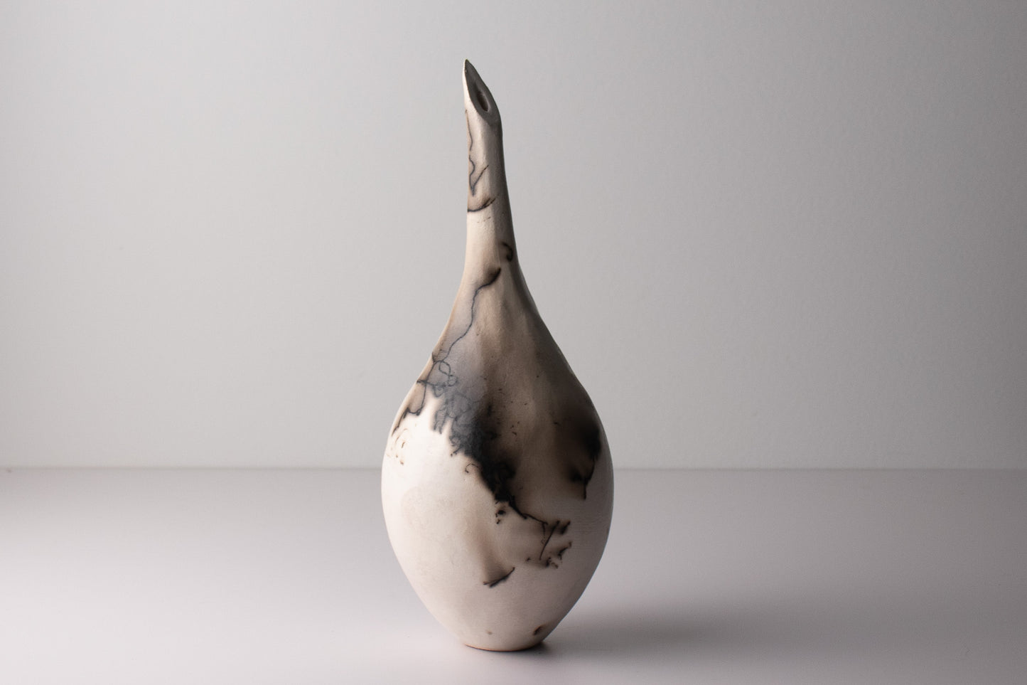 black & white raku vessel 06