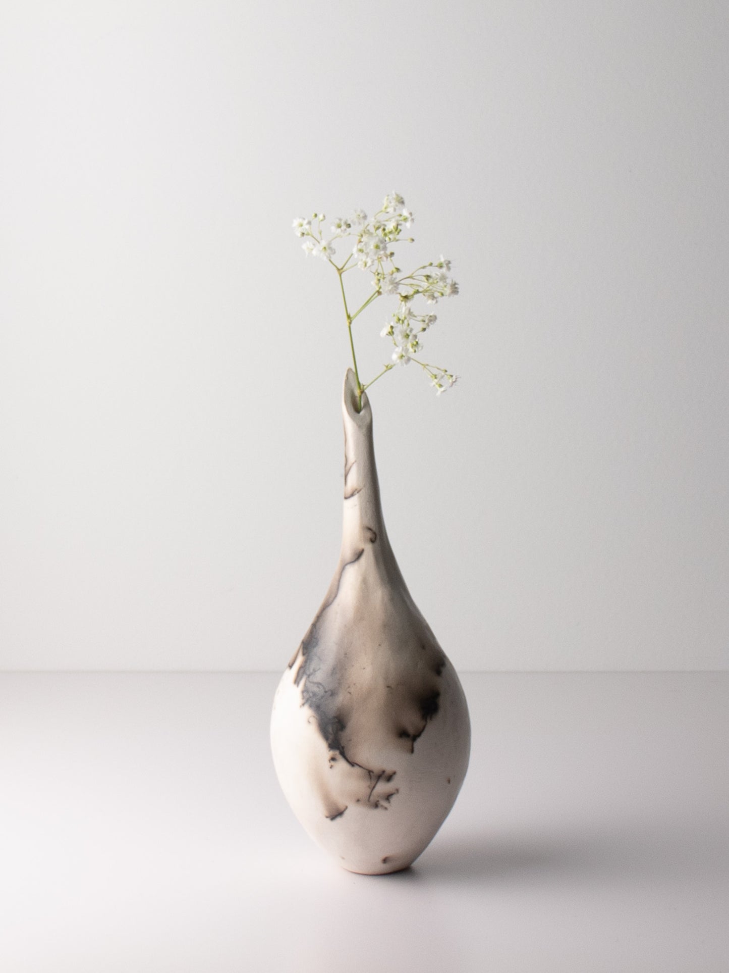 black & white raku vessel 06