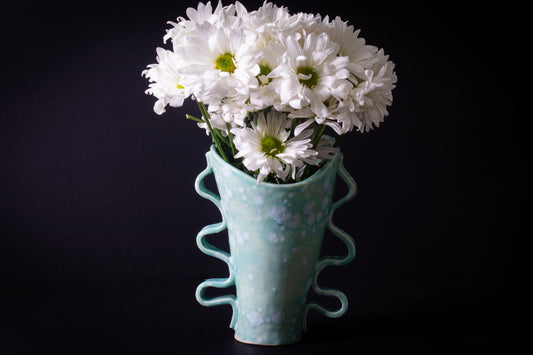 aqua cascade spiral vase