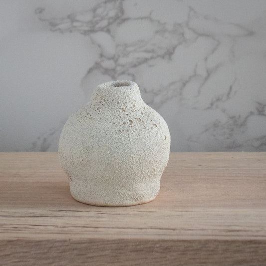 lava bud vase - matte white