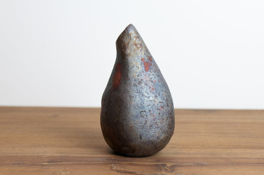 metallic teardrop raku vase 03