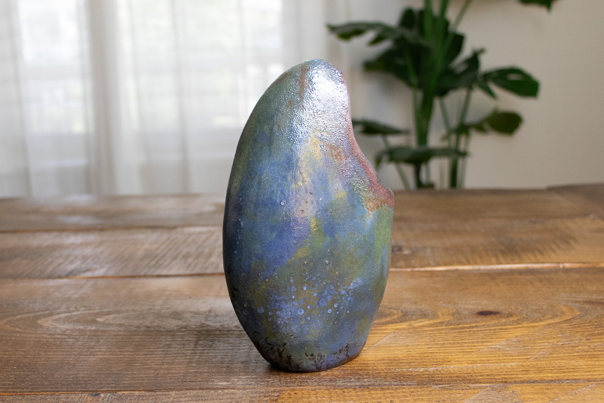 iridescent wave raku sculpture 01 - harlow
