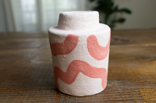 pink coral bud vase