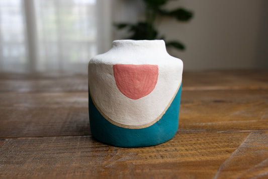 sunset scoop bud vase