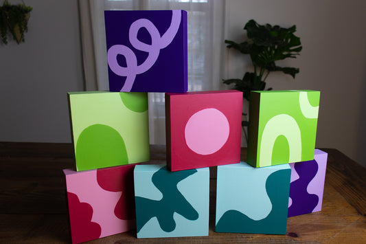 color block blocks - vibrant summer collection | original painting