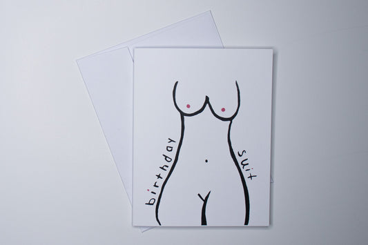 birthday suit birthday card