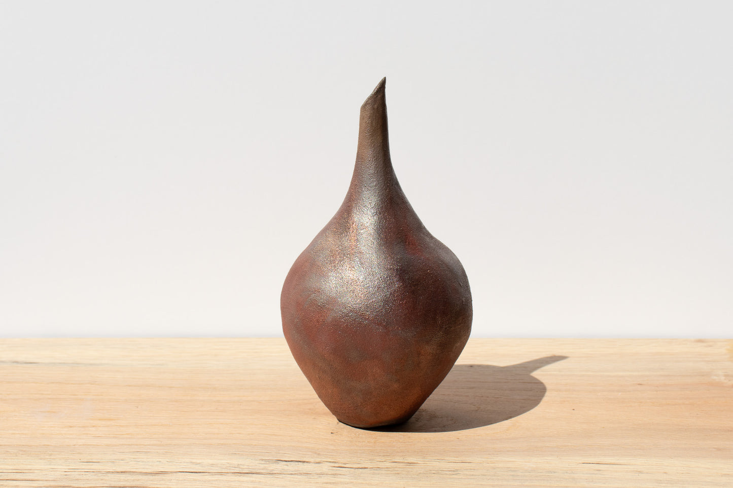 metallic teardrop raku vase 05