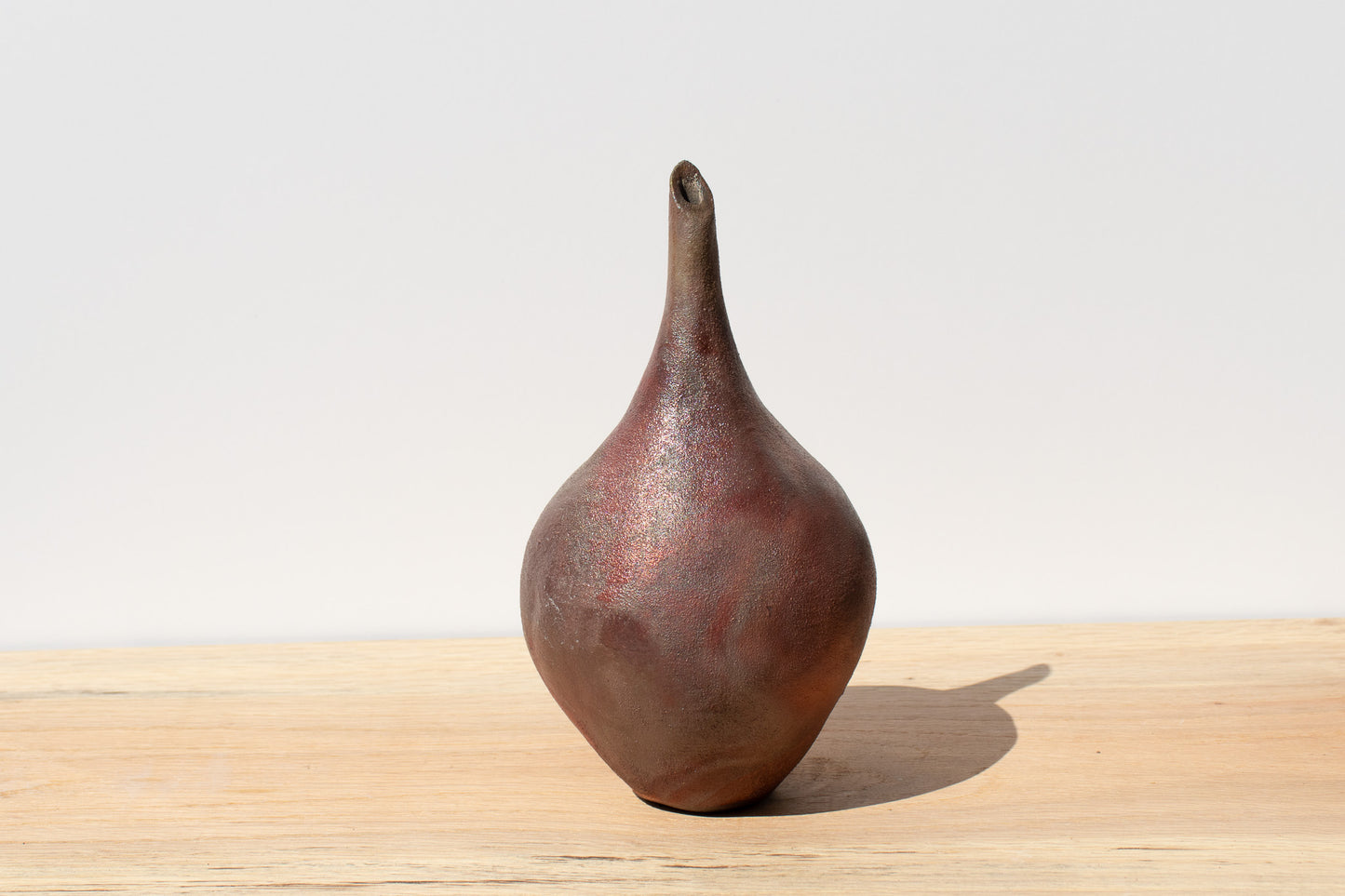 metallic teardrop raku vase 05