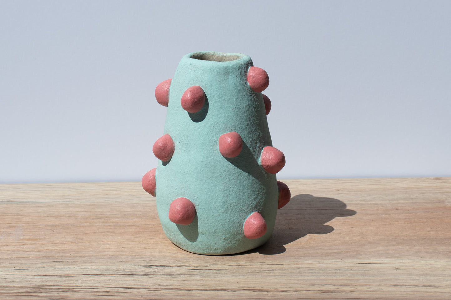 polka dot vase | pink & aqua