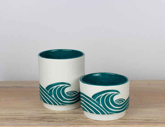 stacked folly tumbler - riptide design by jim sweeney