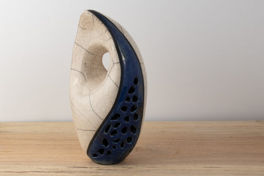 quiet tide sculpture 02 | raku sculpture