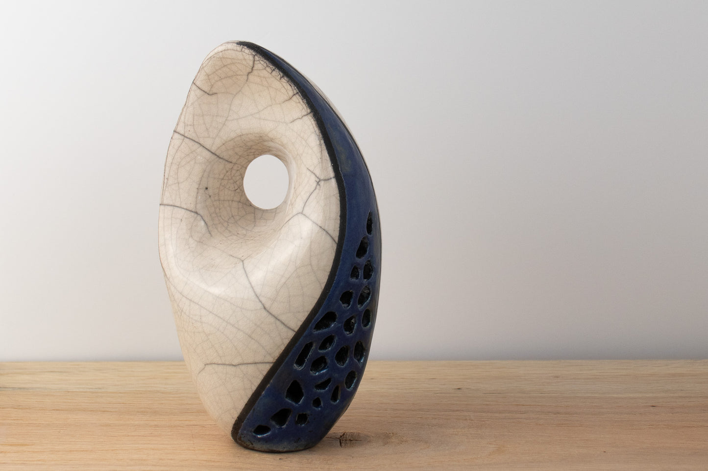 quiet tide sculpture 02 | raku sculpture