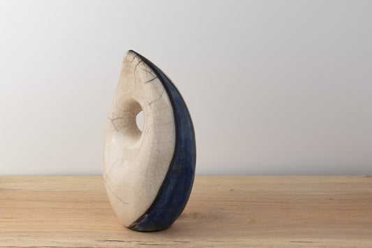 quiet tide sculpture 03 | raku sculpture