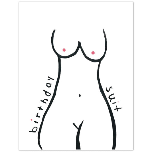 birthday suit birthday card