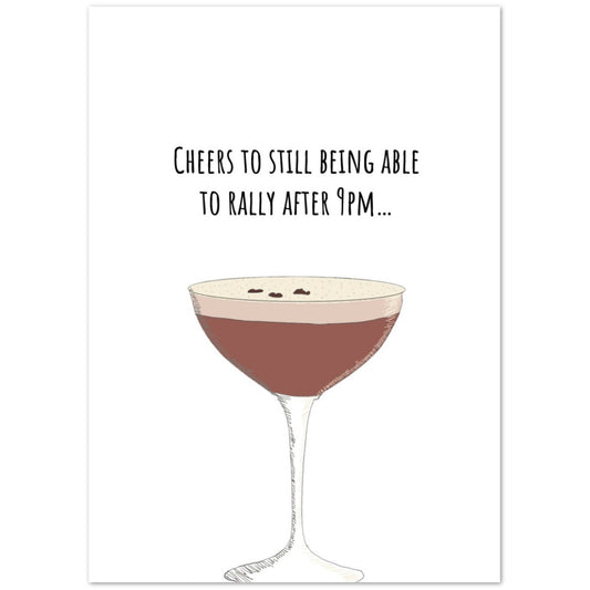 espresso martini birthday card
