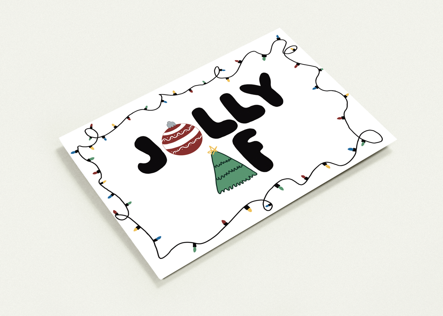 "jolly af" greeting card